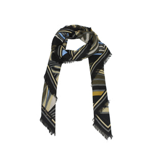 Salvatore Ferragamo Black Wool Foulard