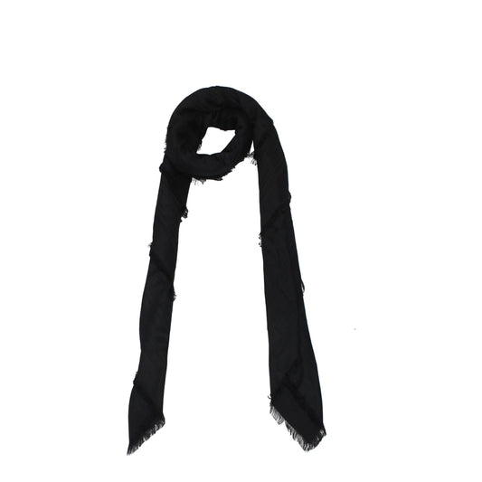 Balmain Black Viscose Foulard