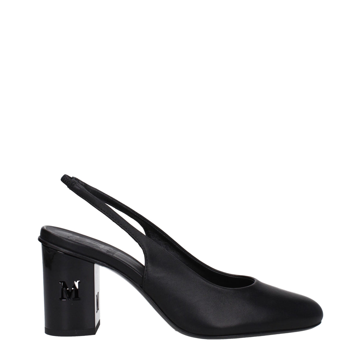 Max Mara Black Leather High Heel Pumps
