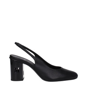 Max Mara Black Leather High Heel Pumps