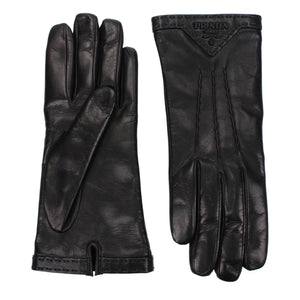Prada Black Leather Gloves