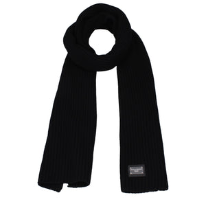 Dolce & Gabbana Black Wool Scarf
