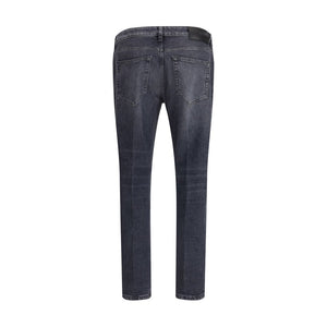 PT Torino Gray Cotton Slim Fit Jeans