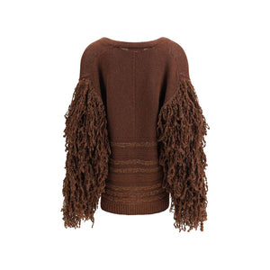 Fabiana Filippi Brown Camel Hair  Cardigan