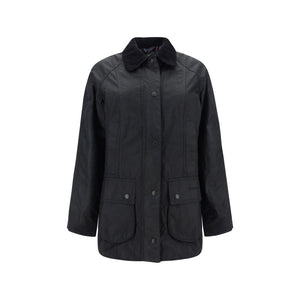 Barbour Black Cotton Coat