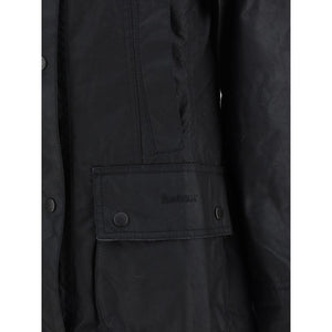 Barbour Black Cotton Coat