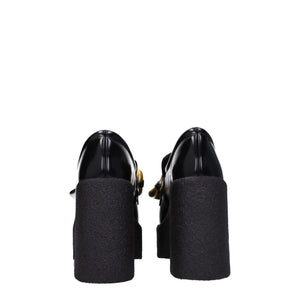 Stella McCartney Black Leather Platform Loafers