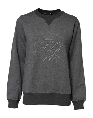 Dolce & Gabbana Gray DG Logo Embroidered Pullover Sweater