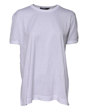 Dolce & Gabbana White Cotton Goodluck 2022 Crew Neck T-shirt