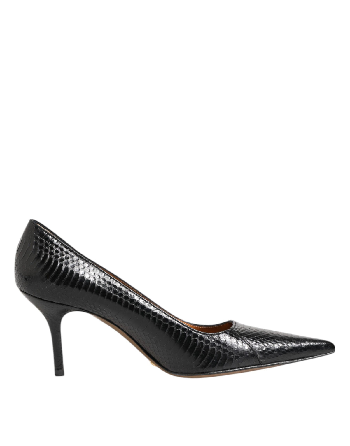 Dolce & Gabbana Black Exotic Leather Stiletto Pumps Shoes
