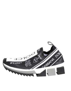 Dolce & Gabbana Black White Sorrento Low Top Sneakers Shoes