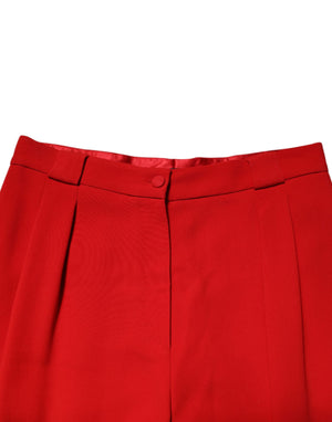 Dolce & Gabbana Red HighWaist Straight Women Trouser Pants