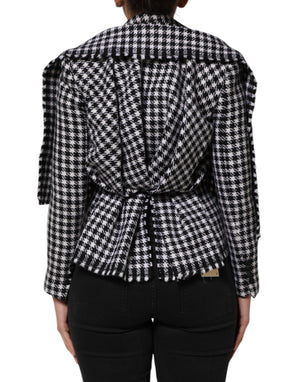 Dolce & Gabbana Multicolor Wool Monochrome Patterned Jacket