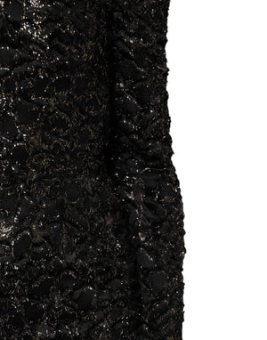 Dolce & Gabbana Black Sequin Bouclé Tweed Sheath Dress
