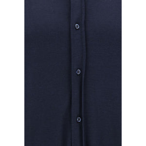 Brunello Cucinelli Blue Silk Shirt