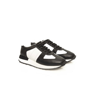 Cerruti 1881 Black And White Calfskin Sneaker