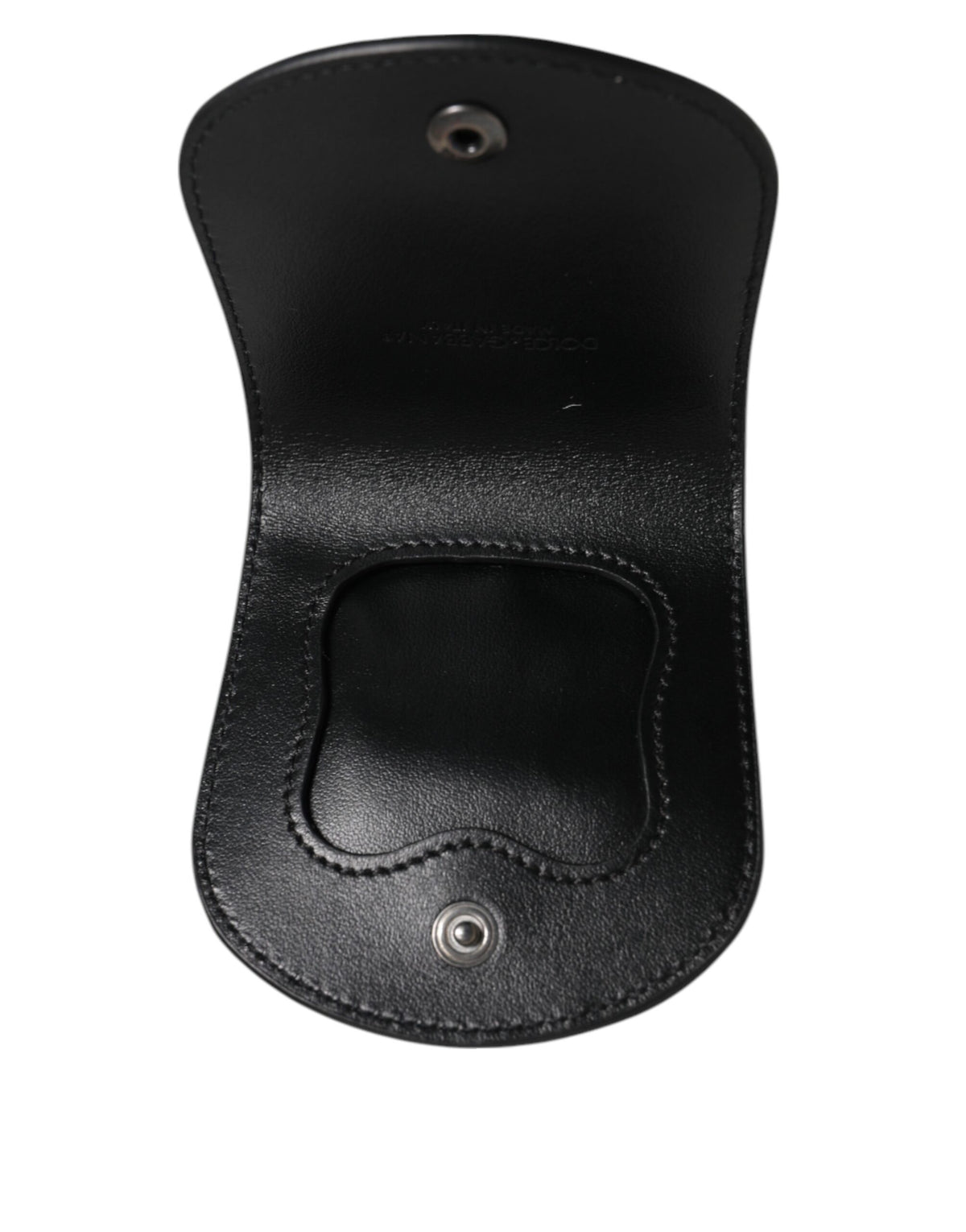 Dolce & Gabbana Black Exotic Skin Coin Condom Case Holder Pocket Wallet