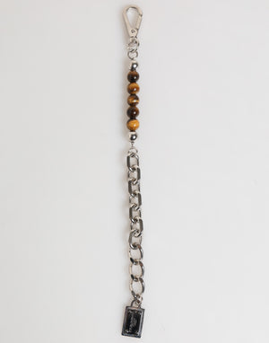 Dolce & Gabbana Silver Chain Brass Beaded Lobster Clasp Logo Men Bracelet