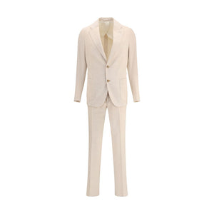 Lardini Beige Cotton Two-Piece Suit