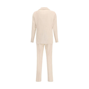 Lardini Beige Cotton Two-Piece Suit
