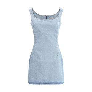 Magda Butrym Light Blue Cotton Casual Dress