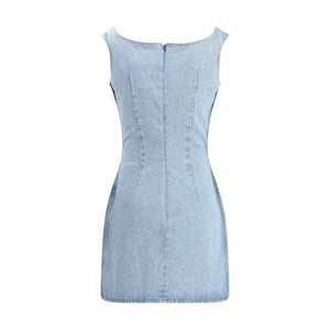 Magda Butrym Light Blue Cotton Casual Dress