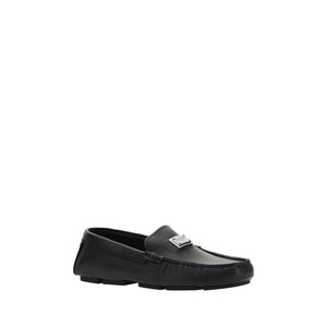 Dolce & Gabbana Black Rubber Slip-On Loafers