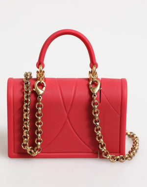 Dolce & Gabbana Red Silicone Devotion Heart Cover Bag Women Airpods Case