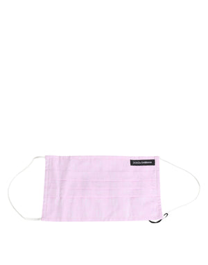 Dolce & Gabbana Pink Cotton Logo Elastic Ear Strap Face Mask