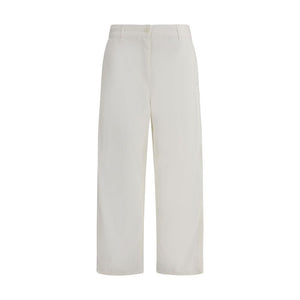 The Row Cream Cotton Cargo Pants