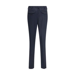 Lardini Blue Fleece Wool Chino Pants