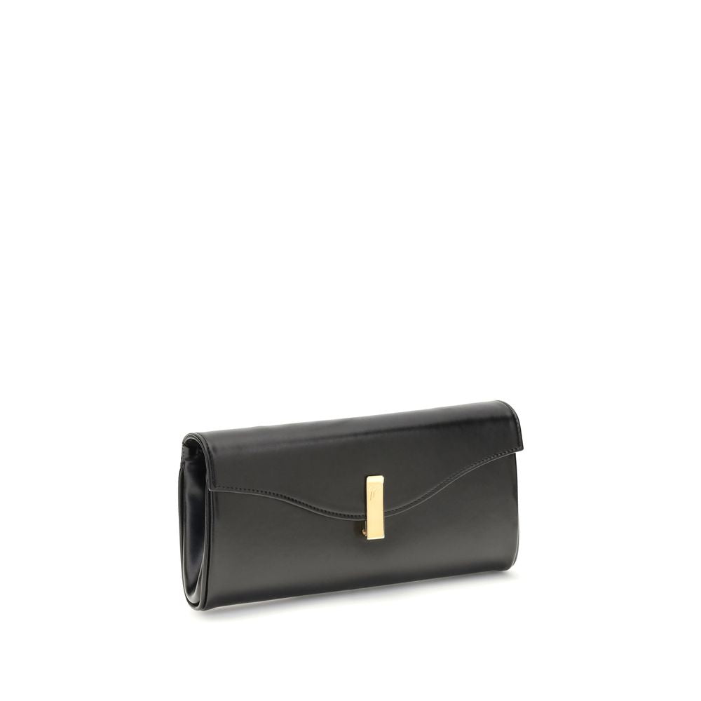 Giuseppe Zanotti Black Leather Clutch Bag