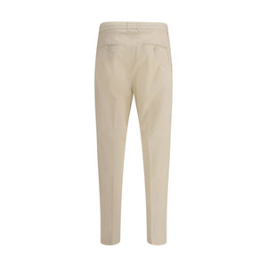 Cruna Beige Cotton Casual Pants