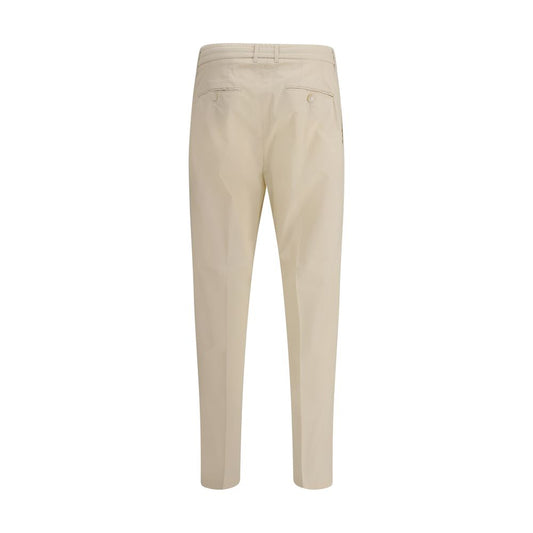 Cruna Beige Cotton Casual Pants