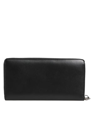Dolce & Gabbana Black Brown Exotic Leather Men Continental Clutch Wallet