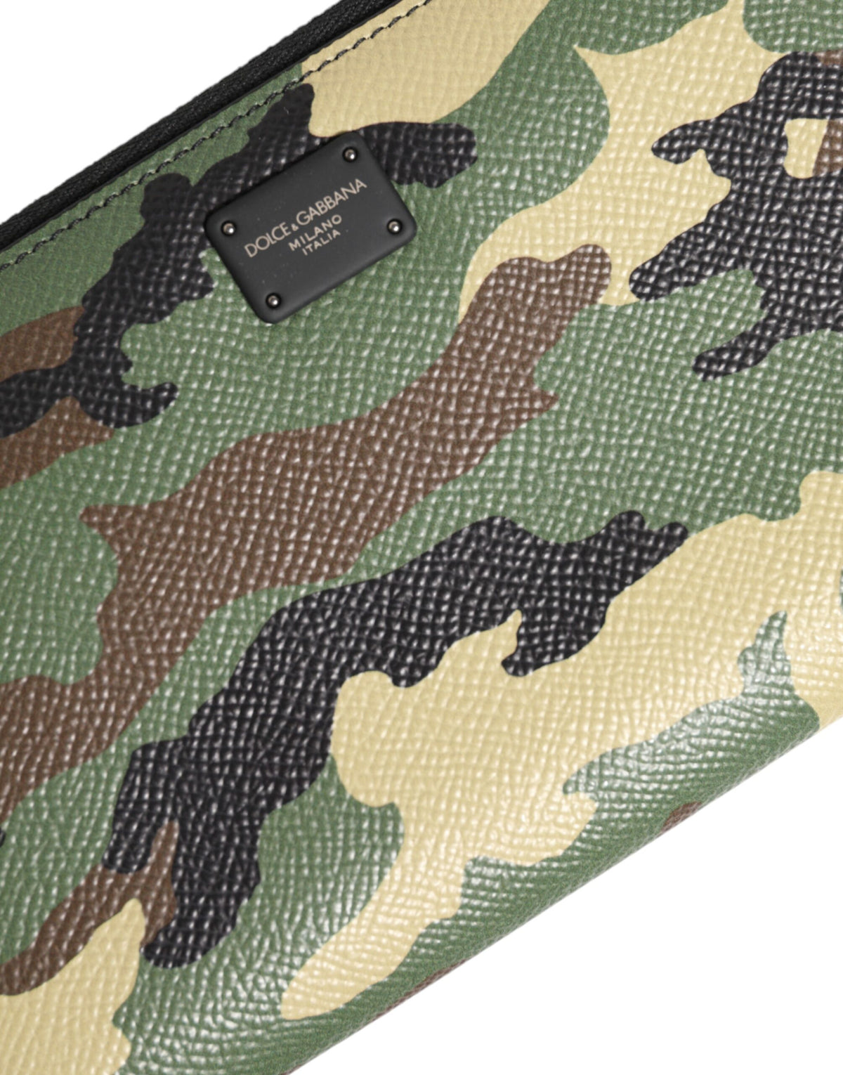 Dolce & Gabbana Multicolor Camouflage Logo Zip Around Continental Wallet