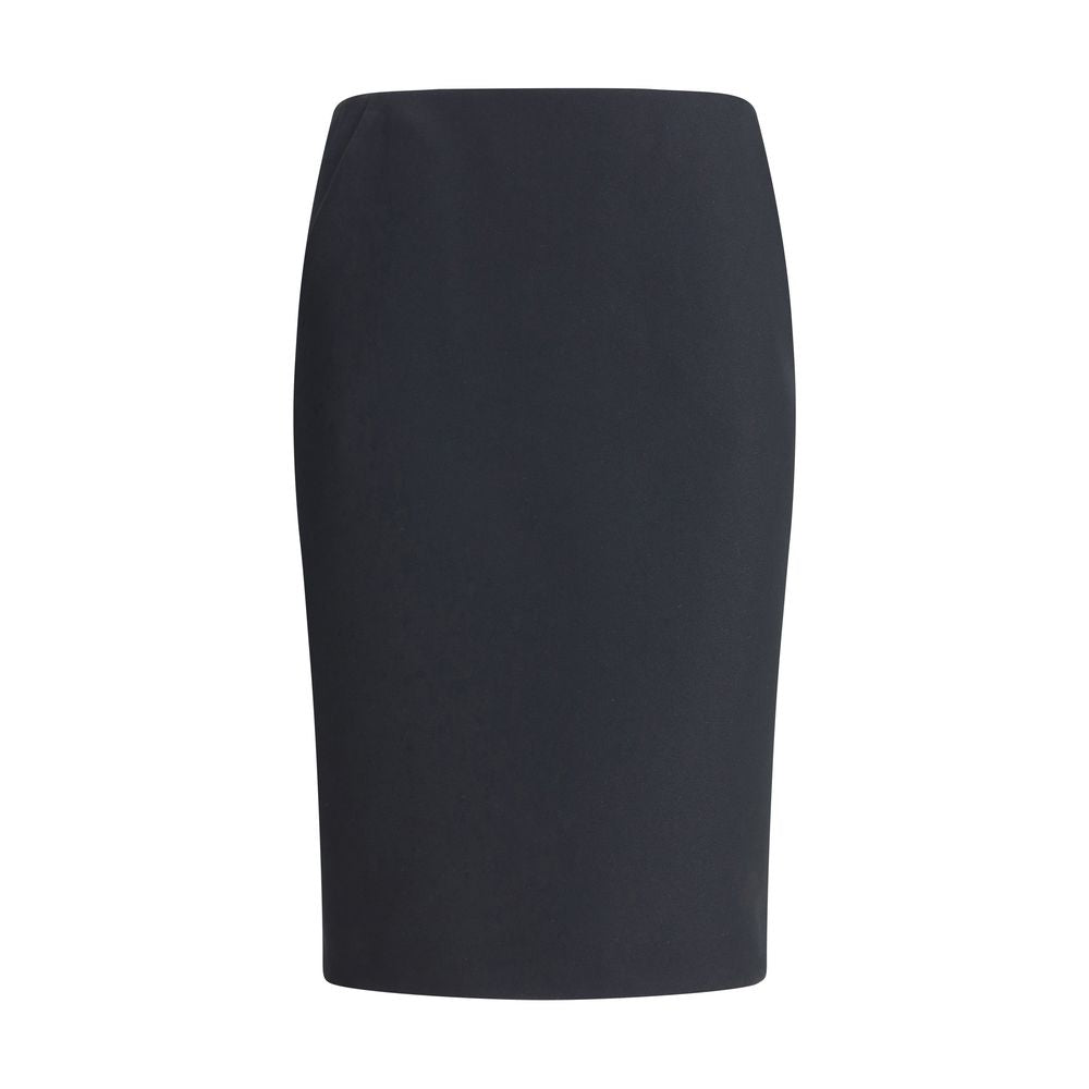 Giorgio Armani Black Recycled Polyester Midi Skirt
