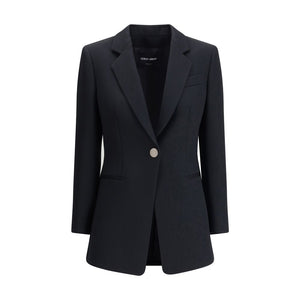 Giorgio Armani Black Polyester Blazer