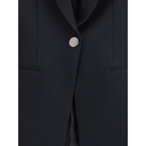 Giorgio Armani Black Polyester Blazer