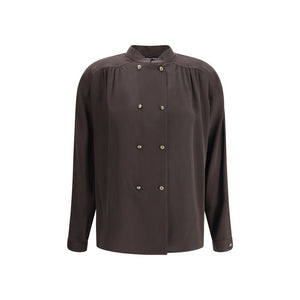 Giorgio Armani Brown Silk Shirt