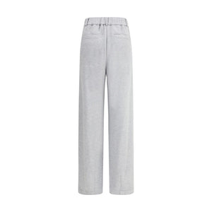 Brunello Cucinelli Gray Cotton Casual Pants