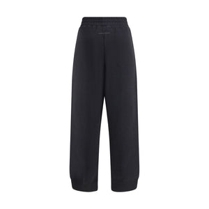 MM6 Black Cotton Joggers (Workout Pants)