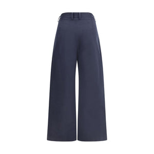 Ella Blue Cotton Casual Pants