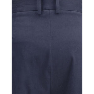 Ella Blue Cotton Casual Pants