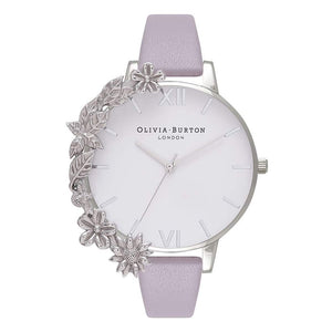 Olivia Burton Purple Artificial Leather Dress Watch
