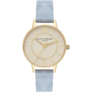 Olivia Burton Blue Artificial Leather Dress Watch
