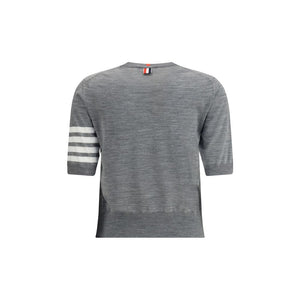Thom Browne Gray Fleece Wool T-Shirt