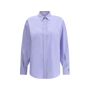 Brunello Cucinelli Light Blue Cotton Dress Shirt