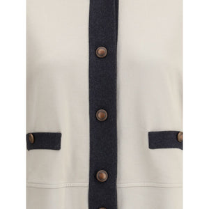 Brunello Cucinelli Gray Cotton Cardigan