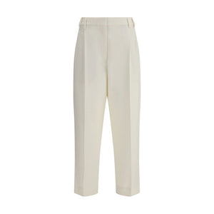 Brunello Cucinelli White Cotton Chino Pants